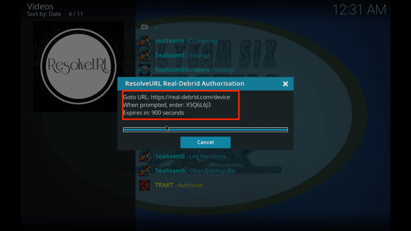 Movies SealTeam6 Addon Kodi